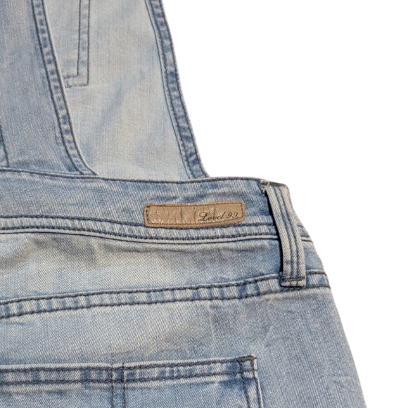 Anthropologie Level 99 Denim Overalls Soft size Medium Classic Boho Medium Wash - Picture 5 of 7